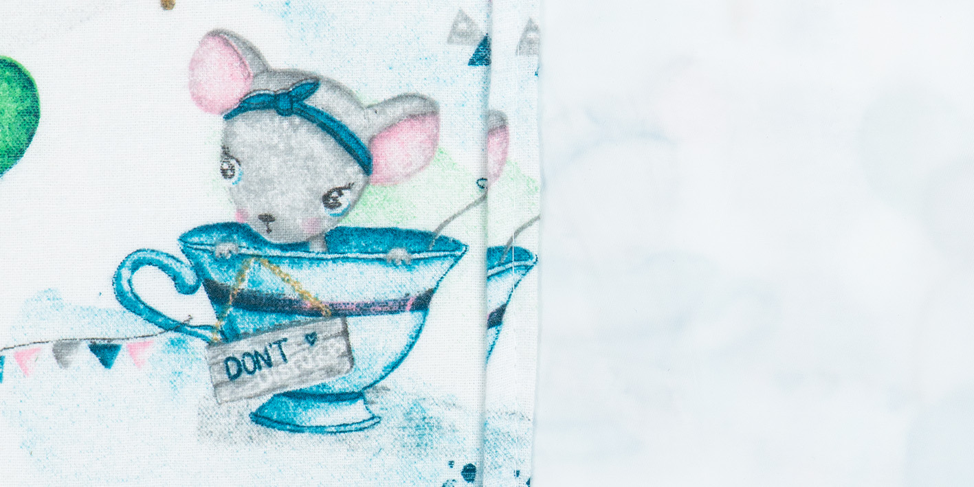 Pieluchocerata flanelowa myszka balony